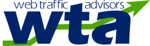 Web Traffic Advisors Logo with wta and rising green line
